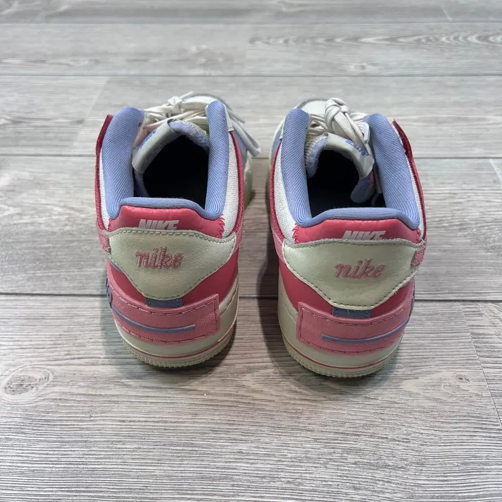Nike Air Force 1 Shadow 'Sail Sea Coral' White Pink Purple 7.5 EUC